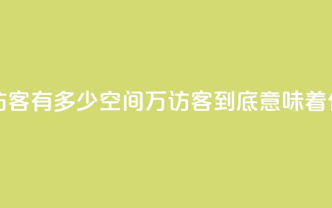 qq空间2万的访客有多少 - QQ空间2万访客到底意味着什么?! 第1张 qq空间2万的访客有多少 - QQ空间2万访客到底意味着什么?! 第1张