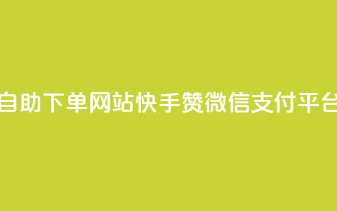 dy小时全自助下单网站 - 快手赞微信支付平台 第1张 dy小时全自助下单网站 - 快手赞微信支付平台 第1张