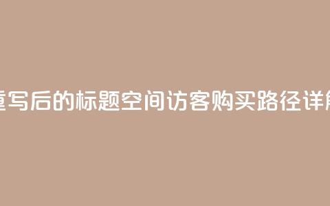 重写后的标题：QQ空间访客购买路径详解  第1张