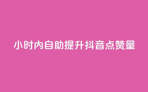 24小时内自助提升抖音点赞量 第1张 24小时内自助提升抖音点赞量 第1张