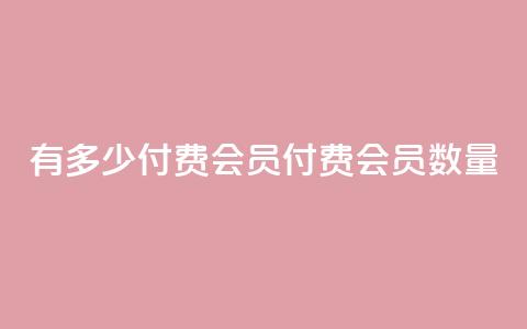 qq有多少付费会员(qq付费会员数量)  第1张