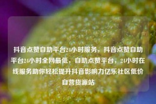 抖音点赞自助平台24小时服务，抖音点赞自助平台24小时全网最低，自助点赞平台，24小时在线服务助你轻松提升抖音影响力亿乐社区低价自营货源站