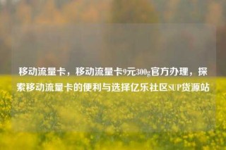 移动流量卡，移动流量卡9元300g官方办理，探索移动流量卡的便利与选择亿乐社区SUP货源站
