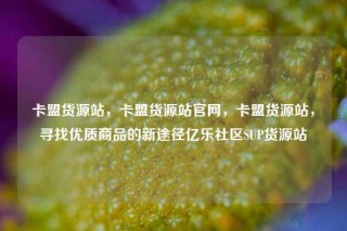 卡盟货源站，卡盟货源站官网，卡盟货源站，寻找优质商品的新途径亿乐社区SUP货源站