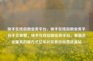 快手在线自助业务平台，快手在线自助业务平台不会掉赞，快手在线自助业务平台，革新企业服务的新方式亿乐社区低价自营货源站