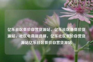 亿乐社区低价自营货源站，亿乐社区最低价货源站，社区电商新选择，亿乐社区低价自营货源站亿乐社区低价自营货源站