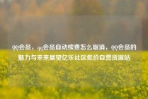 QQ会员，qq会员自动续费怎么取消，QQ会员的魅力与未来展望亿乐社区低价自营货源站
