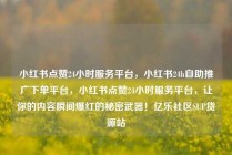 小红书点赞24小时服务平台，小红书24h自助推广下单平台，小红书点赞24小时服务平台，让你的内容瞬间爆红的秘密武器！亿乐社区SUP货源站