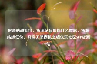货源站超低价，货源站超低价什么意思，货源站超低价，开启无限商机之旅亿乐社区SUP货源站