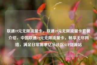 联通19元无限流量卡，联通19元无限流量卡套餐介绍，中国联通19元无限流量卡，畅享无尽网络，满足日常需求亿乐社区SUP货源站