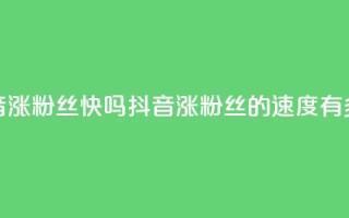 抖音涨粉丝快吗(抖音涨粉丝的速度有多快？)