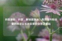 抖音涨粉，抖音，解锁新潮流，高效提升粉丝量的秘密亿乐社区低价自营货源站