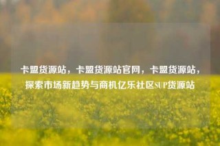 卡盟货源站，卡盟货源站官网，卡盟货源站，探索市场新趋势与商机亿乐社区SUP货源站