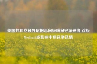 美国共和党领导层据悉向极端保守派妥协 改版Medicaid或影响中期选举选情