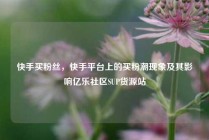 快手买粉丝，快手平台上的买粉潮现象及其影响亿乐社区SUP货源站
