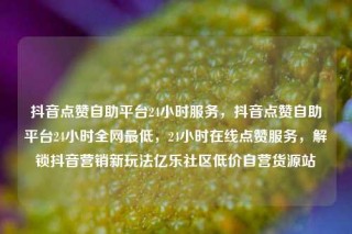 抖音点赞自助平台24小时服务，抖音点赞自助平台24小时全网最低，24小时在线点赞服务，解锁抖音营销新玩法亿乐社区低价自营货源站