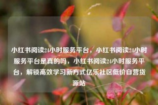 小红书阅读24小时服务平台，小红书阅读24小时服务平台是真的吗，小红书阅读24小时服务平台，解锁高效学习新方式亿乐社区低价自营货源站