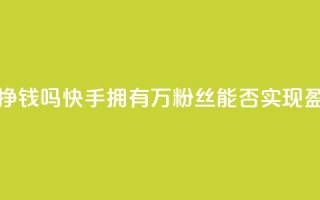 快手10万粉丝能挣钱吗 - 快手拥有10万粉丝能否实现盈利分析！