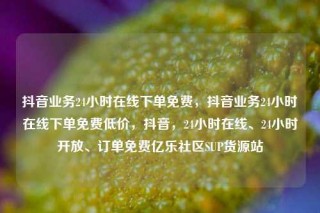 抖音业务24小时在线下单免费，抖音业务24小时在线下单免费低价，抖音，24小时在线、24小时开放、订单免费亿乐社区SUP货源站