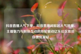 抖音直播人气下单，抖音直播间掀起人气风暴，主播魅力与粉丝互动的双轮驱动亿乐社区低价自营货源站