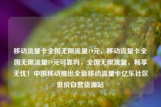 移动流量卡全国无限流量19元，移动流量卡全国无限流量19元可靠吗，全国无限流量，畅享无忧！中国移动推出全新移动流量卡亿乐社区低价自营货源站