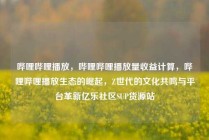 哔哩哔哩播放，哔哩哔哩播放量收益计算，哔哩哔哩播放生态的崛起，Z世代的文化共鸣与平台革新亿乐社区SUP货源站