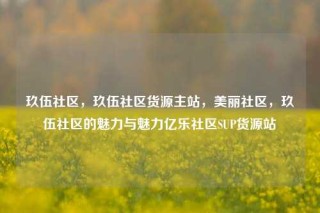 玖伍社区，玖伍社区货源主站，美丽社区，玖伍社区的魅力与魅力亿乐社区SUP货源站