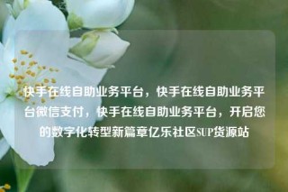 快手在线自助业务平台，快手在线自助业务平台微信支付，快手在线自助业务平台，开启您的数字化转型新篇章亿乐社区SUP货源站