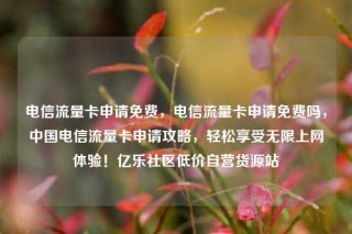 电信流量卡申请免费，电信流量卡申请免费吗，中国电信流量卡申请攻略，轻松享受无限上网体验！亿乐社区低价自营货源站