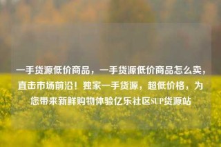 一手货源低价商品，一手货源低价商品怎么卖，直击市场前沿！独家一手货源，超低价格，为您带来新鲜购物体验亿乐社区SUP货源站