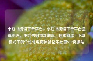小红书阅读下单平台，小红书阅读下单平台是真的吗，小红书购物新潮流，探索阅读+下单模式下的个性化电商体验亿乐社区SUP货源站