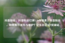 抖音粉丝，抖音粉丝灯牌1-20等级表，抖音粉丝，如何有效提升与维护？亿乐社区SUP货源站