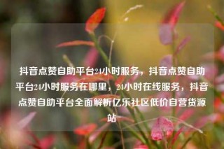 抖音点赞自助平台24小时服务，抖音点赞自助平台24小时服务在哪里，24小时在线服务，抖音点赞自助平台全面解析亿乐社区低价自营货源站
