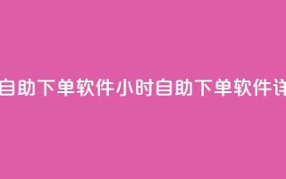qq云商城24小时自助下单软件(24小时自助下单软件详细使用指南)