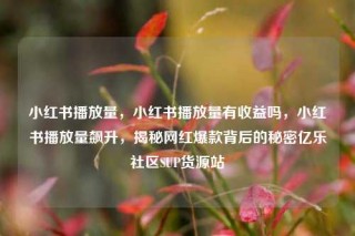 小红书播放量，小红书播放量有收益吗，小红书播放量飙升，揭秘网红爆款背后的秘密亿乐社区SUP货源站