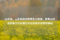 QQ会员，qq会员自动续费怎么取消，探索QQ会员的魅力与价值亿乐社区低价自营货源站