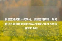 抖音直播间挂人气网站，流量密码揭秘，如何通过抖音直播间提升网站访问量亿乐社区低价自营货源站