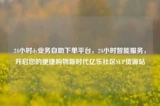 24小时dy业务自助下单平台，24小时智能服务，开启您的便捷购物新时代亿乐社区SUP货源站