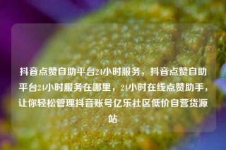 抖音点赞自助平台24小时服务，抖音点赞自助平台24小时服务在哪里，24小时在线点赞助手，让你轻松管理抖音账号亿乐社区低价自营货源站