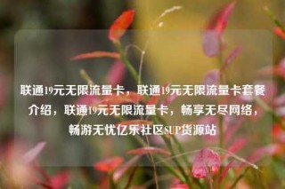 联通19元无限流量卡，联通19元无限流量卡套餐介绍，联通19元无限流量卡，畅享无尽网络，畅游无忧亿乐社区SUP货源站