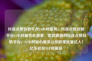 抖音点赞自助平台24小时服务，抖音点赞自助平台24小时服务在哪里，套路满满的抖音点赞自助平台，24小时贴心服务让你秒变流量达人！亿乐社区SUP货源站