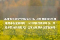 小红书阅读24小时服务平台，小红书阅读24小时服务平台是真的吗，24小时在线阅读平台，开启你的知识新纪元！亿乐社区低价自营货源站