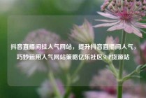 抖音直播间挂人气网站，提升抖音直播间人气，巧妙运用人气网站策略亿乐社区SUP货源站