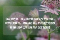 抖音播放量，抖音播放量达到多少才有收益，高效引流利器，揭秘抖音平台如何通过高播放量吸引用户亿乐社区低价自营货源站