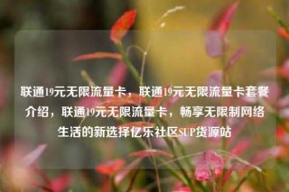 联通19元无限流量卡，联通19元无限流量卡套餐介绍，联通19元无限流量卡，畅享无限制网络生活的新选择亿乐社区SUP货源站