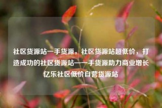 社区货源站一手货源，社区货源站超低价，打造成功的社区货源站—一手货源助力商业增长亿乐社区低价自营货源站