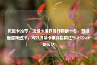 流量卡推荐，流量卡推荐排行榜前十名，智能通信新选择，高效流量卡推荐指南亿乐社区SUP货源站