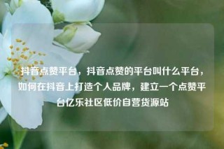 抖音点赞平台，抖音点赞的平台叫什么平台，如何在抖音上打造个人品牌，建立一个点赞平台亿乐社区低价自营货源站