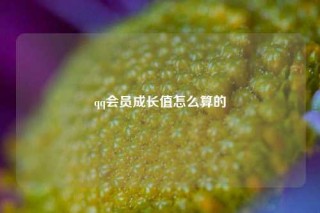 qq会员成长值怎么算的