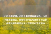 小红书播放量，小红书播放量有收益吗，小红书播放量爆表，揭秘你如何在短视频平台上获得高流量的秘密亿乐社区低价自营货源站
